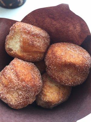 Cinnamon donut holes for the kiddo!