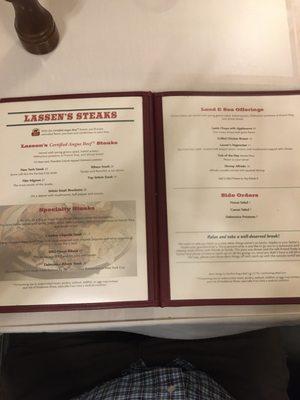 Page 1 and 2 of the menu.