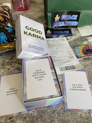 I love these "Karma" cards.