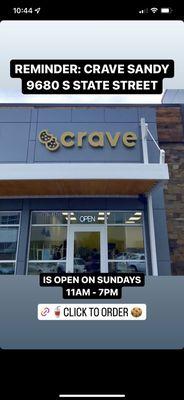 Open Sundays.