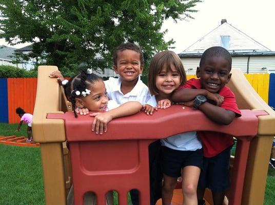 Our Pre-K 3 love the playground!