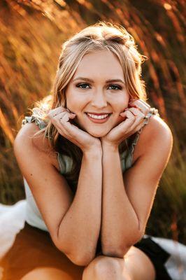 Golden Swan Salon hair and makeup services for senior photos by Ellie Hetrick.