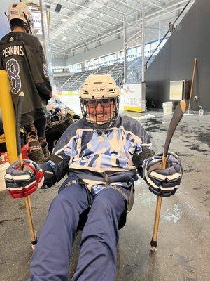 Ready for adaptive Sled Hockey!!