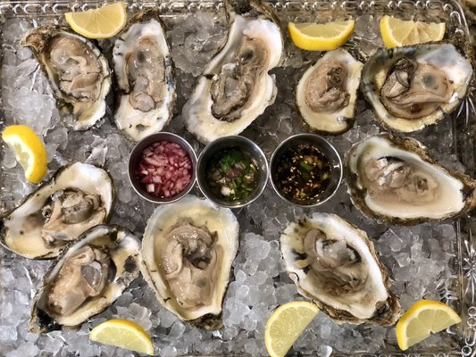 10/31/2020 York River and Rappahannock Oysters from Shellfish Co aka Lynnhaven Fishing Co. that I prepared.