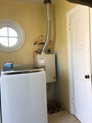 We can replace your old Water Heater with this new Noritz Tankless Water Heater. Like this one. Please call if you need our help.