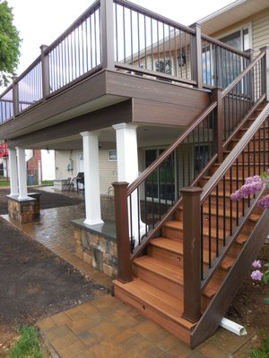 Second floor deck with finished "Dry Space "area below