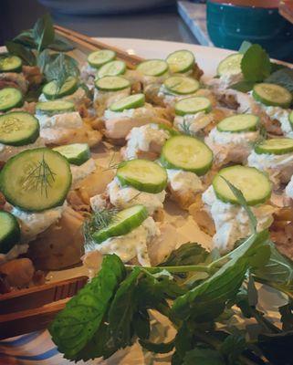 Chicken Souvlaki Bites with Mint Tzatziki