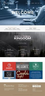 Golden Hills Community Church website redesign in Brentwood, CA