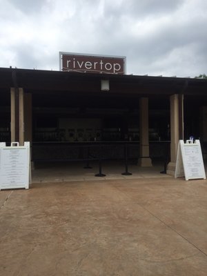 Rivertop. Bar counter with some sandwiches, wraps, and ice cream.