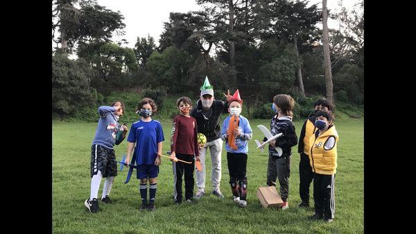 Soccer class with the crew