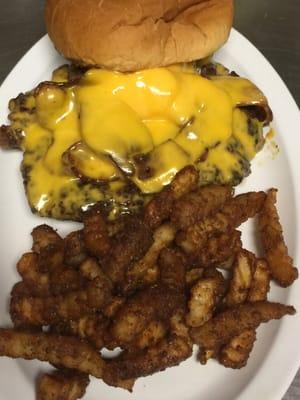 Bacon Cheeseburger with Chesapeake Bay Fries