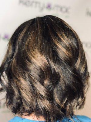 Balayage on dark hair