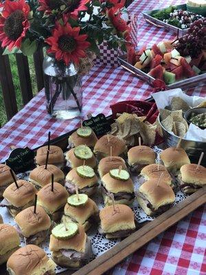 Mini sliders for catering