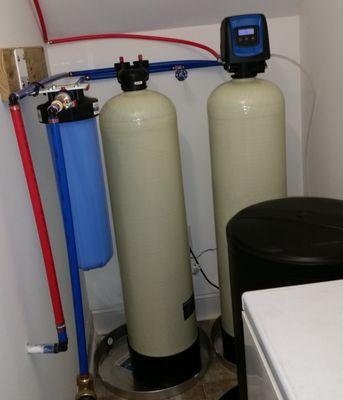 Residential Softener, Up Flow Carbon Filter, Sediment Filter Install