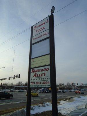 Main sign adjacent to St. Francis Boulevard.