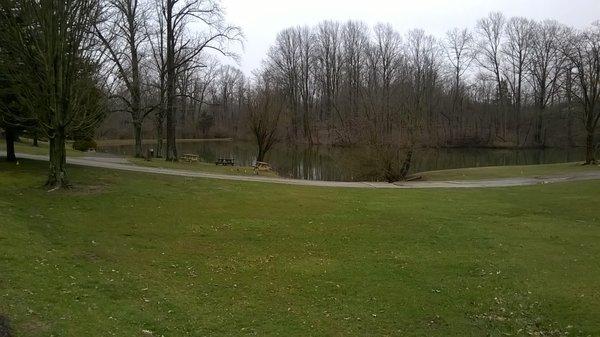 Farther north is the pond near the shelter of Jenn Memorial Park