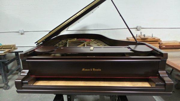 Piano Refinishing Customer Provided Sample for a Custom Color Match