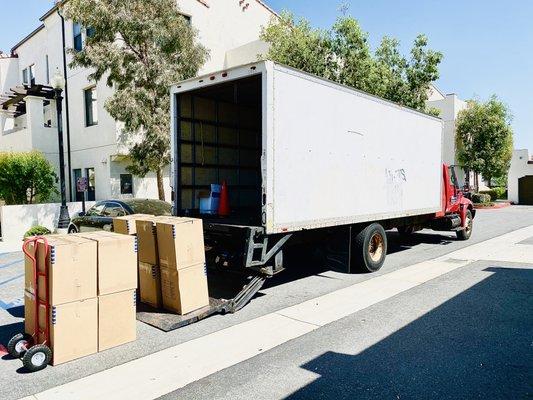 Loading our truck