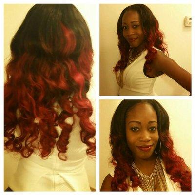 Natural sew in. Custom color