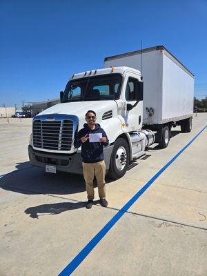 Meet our latest success story! Now a fully trained and confident truck driver, ready to conquer the road ahead.