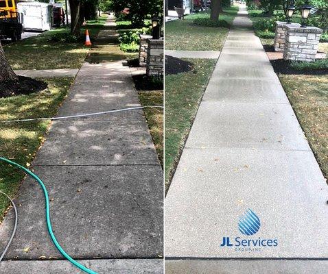 Concrete cleaning really brightens and improves your home's curb appeal!