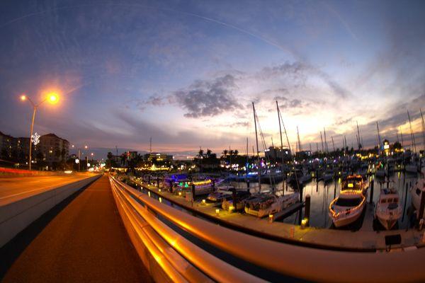 Saturday sunset, Palmetto Marina, December 2023.