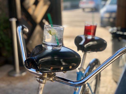 Nothing like delish cocktails on our boy Ol' Blue The Tandem!