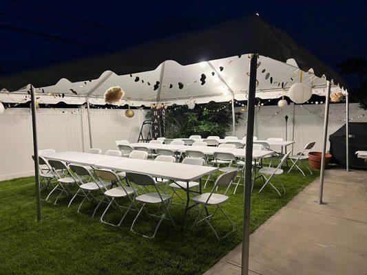 Happy Anniversary! 40 Chair & Tent Rental