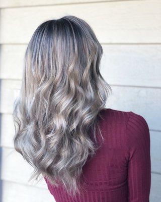 Smoke balayage and babylights