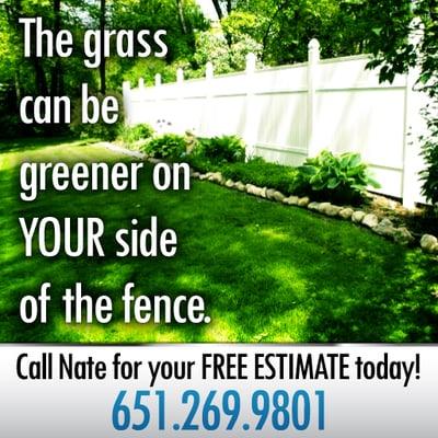 Call Nate for a free estimate today: 651.269.9801