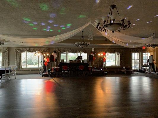 One of our sound and lighting wedding rental systems which we installed. The event turned out fantastic. Always the BEST sound quality in NY