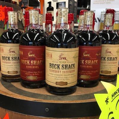 Buck Shack is Urban's newest bourbon barrel aged wine! We have a dozen+ to choose from!