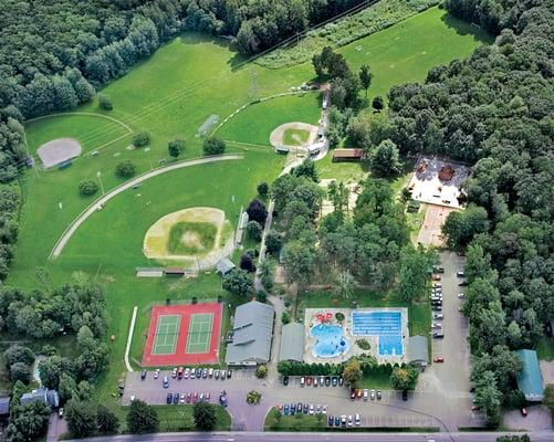 Aerial view of Maple Street Park