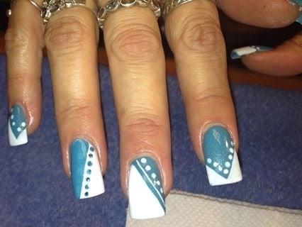 Just one of many fun nail designs...