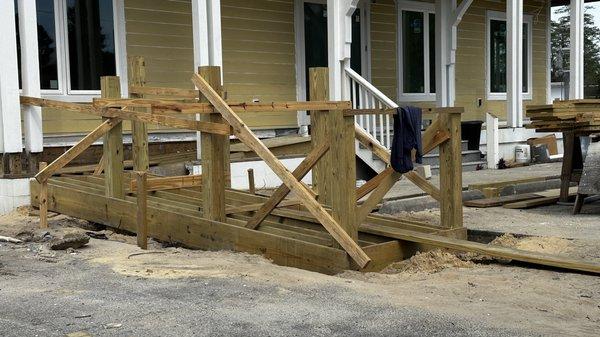 Making wheel chair access.