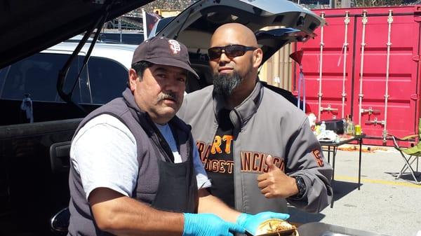 Thank you Noel for catering Annual Giants Home Opener Tailgate