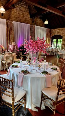 Cherry blossom themed wedding reception 
 Planner: C2detail Events