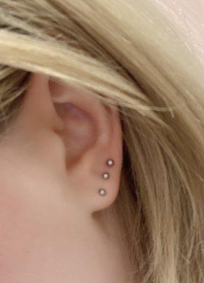 Triple piercing