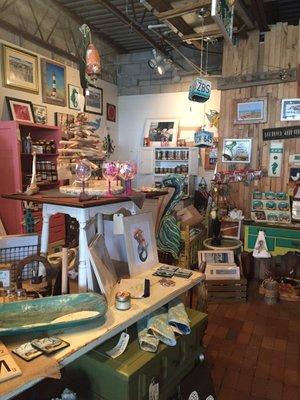 The store is full of art by local artisans.