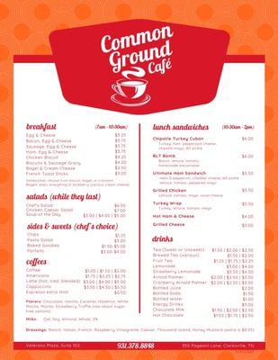 Menu front