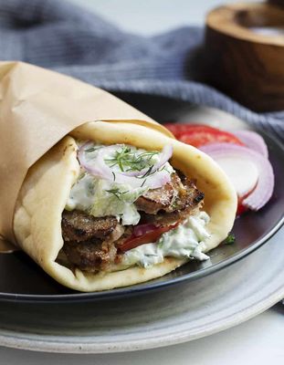 gyro with tzatziki sauce