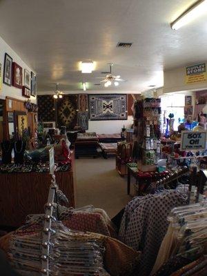 Handwoven rugs, ladies wear, jewelry, pottery, and more.