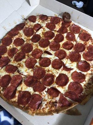 Thin pepperoni