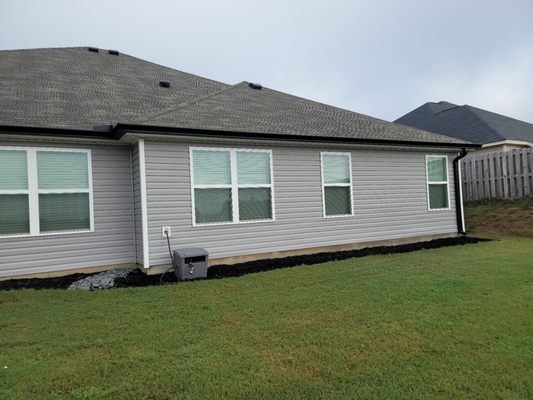 Rear of home gutter install