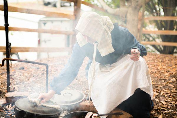 Open-fire cooking demonstration during our free Family Day