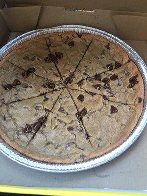 Cookie pizza. Not great. But certainly not bad