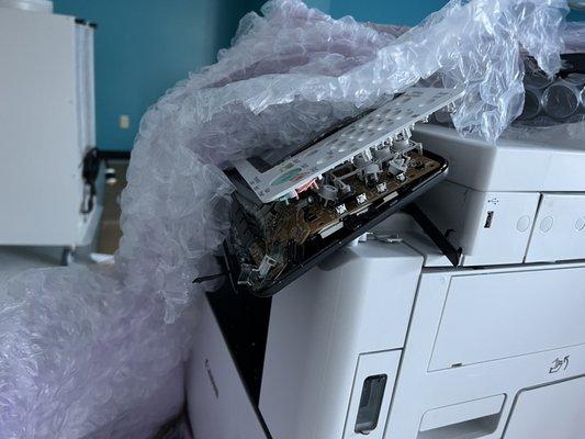 Damaged copier