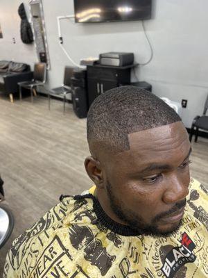 Clean bald fade