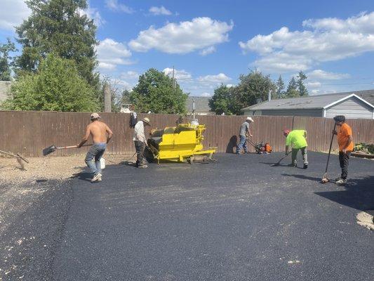 Backyard paving