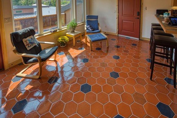 We produce floor grade tile and pavers too! Great for indoor or outdoor use.